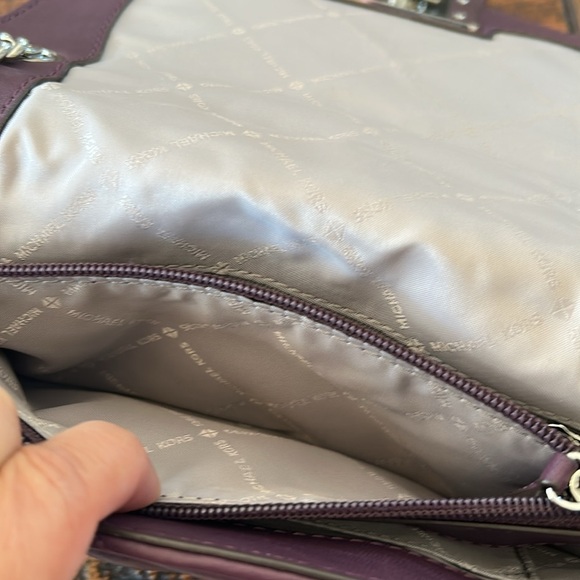 Michael Kors Purple Quilted Shoulder with Chain Strap Bag - Picture 8 of 10